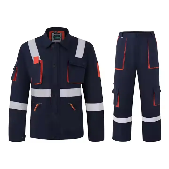 2Pieces Overalls Industrial Reflective Working Uniform