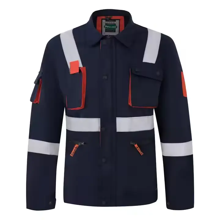 2Pieces Overalls Industrial Reflective Working Uniform - Image 3